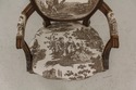 58597EC: Pair French Louis XVI New Toile Upholster