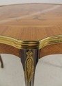 L58574: French Louis XV Style Round Inlaid Coffee 