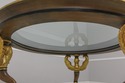 L58515EC: French Regency Glass Top Round Dining Ta