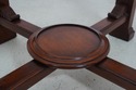 63063EC: HICKORY WHITE Round Glass Top Mahogany Ba