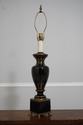 F63032EC: Empire Style Black Porcelain Urn & Brass