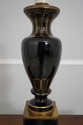 F63032EC: Empire Style Black Porcelain Urn & Brass