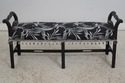 67000: Chippendale Custom Upholstered Black Finish