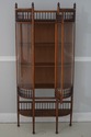 71760: Antique Victorian Stick & Ball Oak Curio Ca