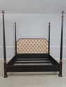 71788: NANCY CORZINE King Size Poster Bed w. Tufte