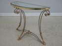 71781: LABARGE Brass & Steel Regency Console Hall 
