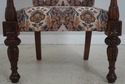 71387: Pair Large Swan Carved Mahogany Throne Chai