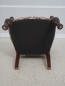 71387: Pair Large Swan Carved Mahogany Throne Chai