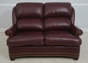 71731: HANCOCK & MOORE Burgundy Leather Loveseat S