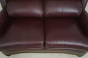 71731: HANCOCK & MOORE Burgundy Leather Loveseat S