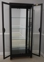 71756: Ebonized Black Chinoiserie Style Curio Disp