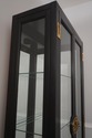 71756: Ebonized Black Chinoiserie Style Curio Disp