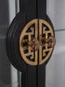 71756: Ebonized Black Chinoiserie Style Curio Disp