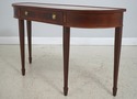 L71642: HEKMAN Crotch Mahogany 1 Drawer Console Ha