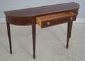 L71642: HEKMAN Crotch Mahogany 1 Drawer Console Ha