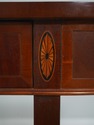 L71642: HEKMAN Crotch Mahogany 1 Drawer Console Ha