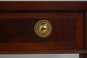 L71642: HEKMAN Crotch Mahogany 1 Drawer Console Ha