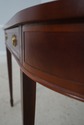 L71642: HEKMAN Crotch Mahogany 1 Drawer Console Ha