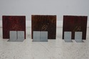 LF66673: Set of 3 Faux Book Leather Spine Book End