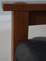 71348: STICKLEY Eastwood Mission Oak Leather Chair