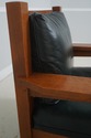 71348: STICKLEY Eastwood Mission Oak Leather Chair