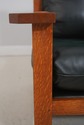 71348: STICKLEY Eastwood Mission Oak Leather Chair