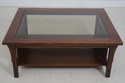 67849: STICKLEY Mission Oak Glass Top Cocktail Cof