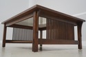 67849: STICKLEY Mission Oak Glass Top Cocktail Cof