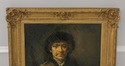 F58661EC: Large Italian Gentleman Artist Signed Oi