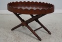 67028: Caribbean Style Carved Mahogany Tray Top Se