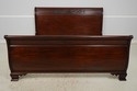 63558: HENKEL HARRIS King Size Mahogany Sleigh Bed