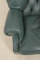 F58281: Green Leather Tufted Back Writer's Chair