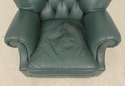 F58281: Green Leather Tufted Back Writer's Chair