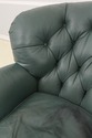 F58281: Green Leather Tufted Back Writer's Chair