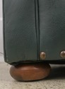 F58281: Green Leather Tufted Back Writer's Chair