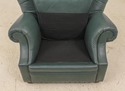 F58281: Green Leather Tufted Back Writer's Chair
