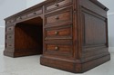 64611: SLIGH ELLIS Leather Top Executive Desk