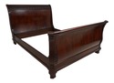 66365: Carved Flame Mahogany Queen Sleigh Bed