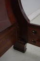 66365: Carved Flame Mahogany Queen Sleigh Bed