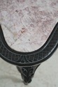 L66603: French Ebonized Marble Top Rolling Bar Car