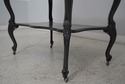L66603: French Ebonized Marble Top Rolling Bar Car