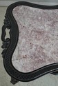 L66603: French Ebonized Marble Top Rolling Bar Car