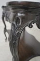 L66603: French Ebonized Marble Top Rolling Bar Car