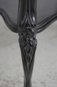 L66603: French Ebonized Marble Top Rolling Bar Car