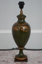 F29325C: Pair CAPITOL Wood Paint Decorated Urn Lam