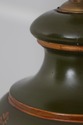 F29325C: Pair CAPITOL Wood Paint Decorated Urn Lam