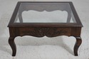 28802E: Country French Oak Coffee Table w. Glass T