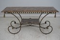 66765: French Style Marble Top Metal Base Pastry C