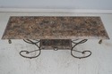 66765: French Style Marble Top Metal Base Pastry C