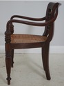  71551: Pair Of Cane Seat Mahogany Armchairs